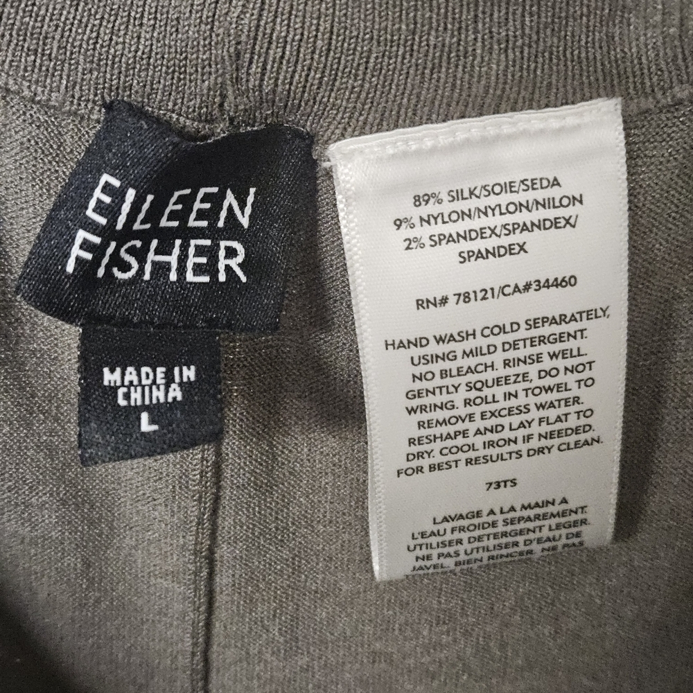 EILEEN FISHER SILK BLEND  KNIT PANTS WOMEN'S SIZE LARGE - Picture 9 of 9